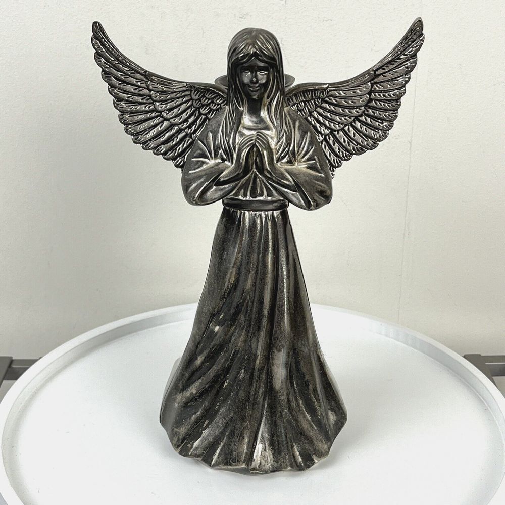 VTG International Silver Company Angel Candlestick Holder Centerpiece Christmas